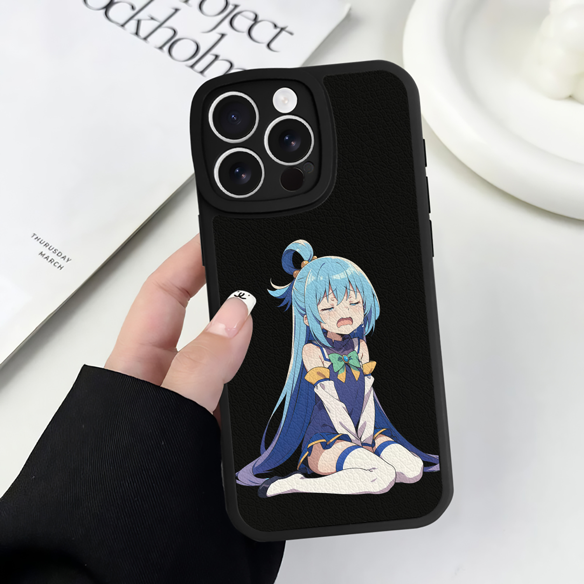 （画像用） 転スラ Regarding Reincarnated to Slime 【iPhone 16シリーズ対応】シリコンスマホケース（レザー調） 材質：シリコン